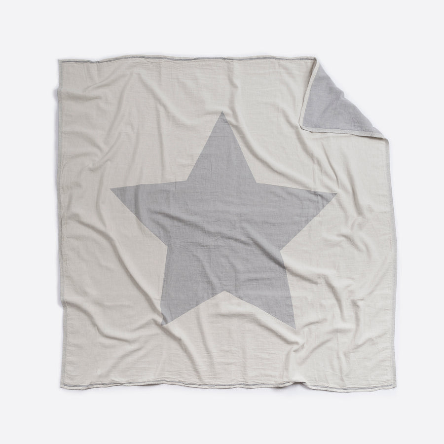 Grey North Star Baby Blanket