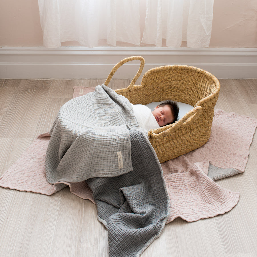 Grey Bebek Baby Blanket
